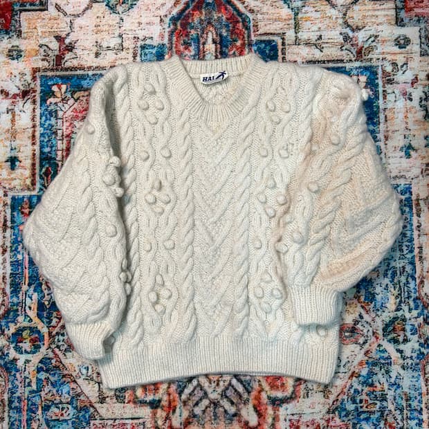 [m] 80s 이세이미야케 Hai sporting gear 캐이블 니트