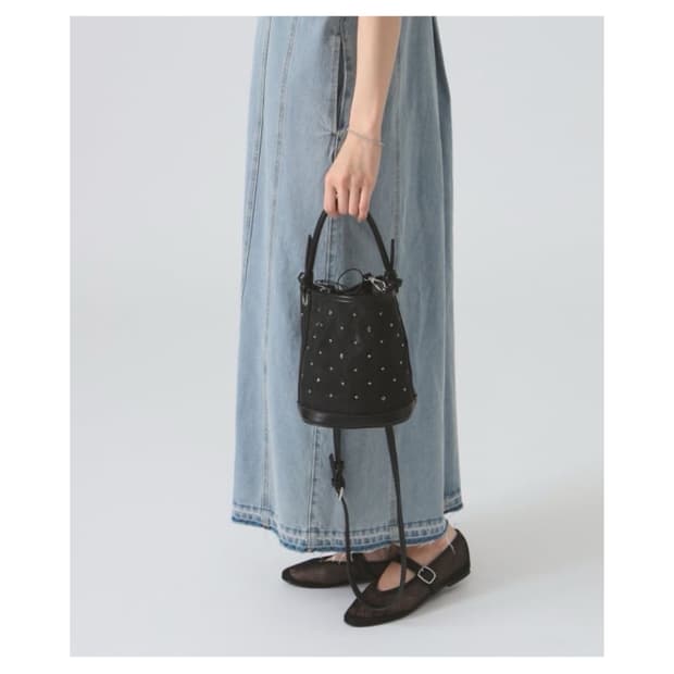 레이 빔즈 메쉬 토트백 숄더백