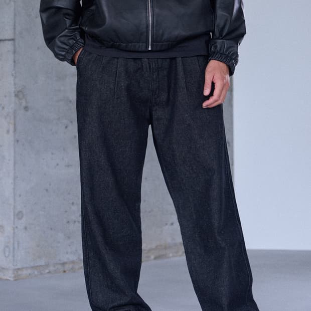 리바이스 재팬 데님 슬랙스 블랙 34 