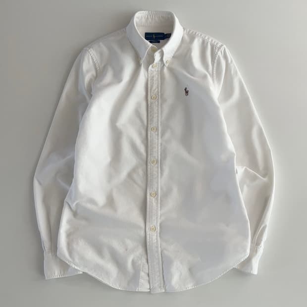 폴로 랄프로렌 여성 화이트 옥스포드 셔츠 S