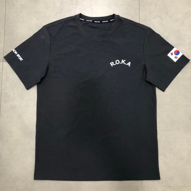 코오롱스포츠 로카 roka 코리아 아미 army 태극기 티셔츠 100