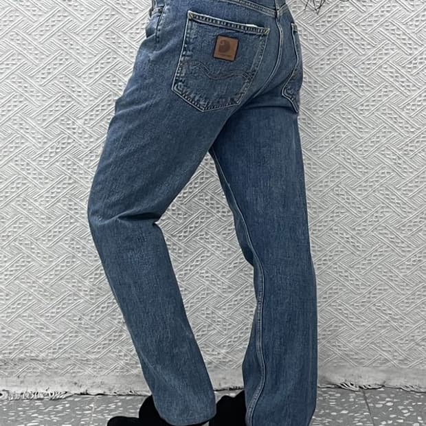 칼하트 WIP 올드스쿨 레트로 빈티지 데님 청바지 30인치 C10042