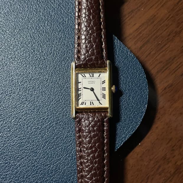 세이코 탱크 쿼츠 시계