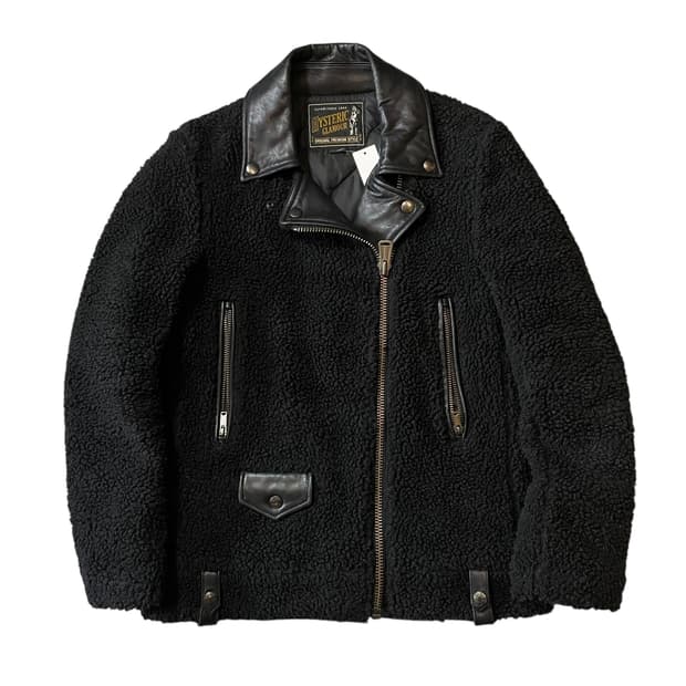 히스테릭글래머 플리스 라이더자켓