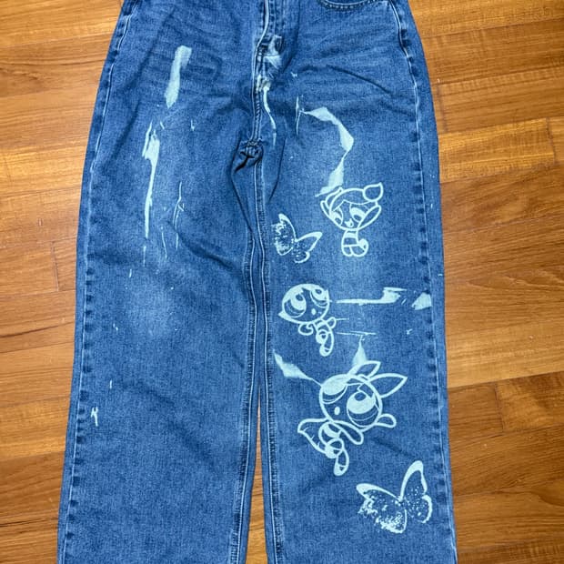 팬시클럽 파워퍼프걸 데님 팬츠