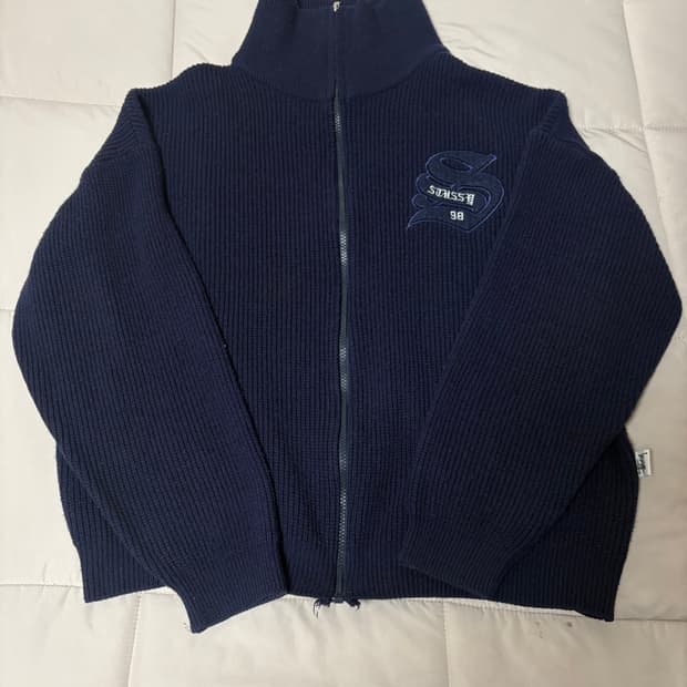 90s 스투시 레트로 BIG 4 시그니처 울 가디건