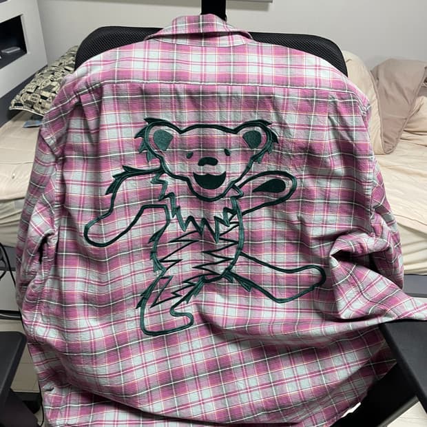 디스이즈네버댓 그레이트풀데드 체크셔츠 플럼