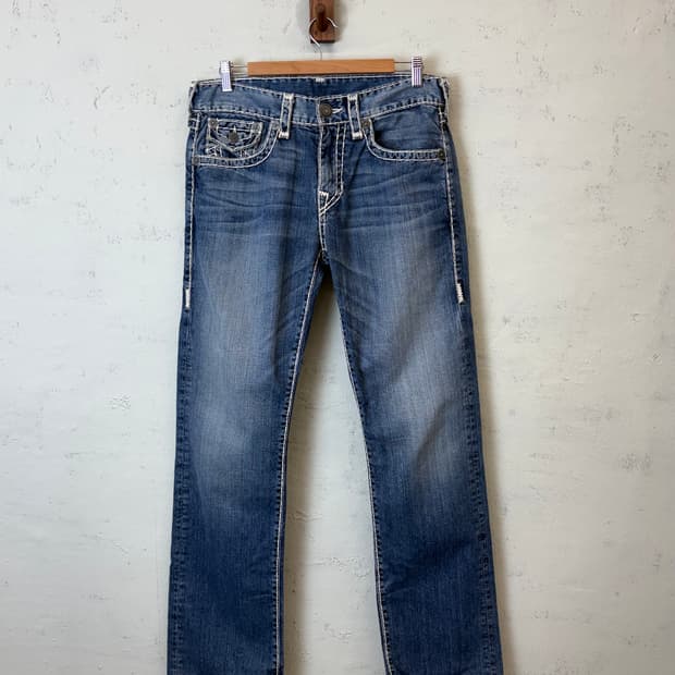 트루릴리전 빈티지 워싱 데님팬츠