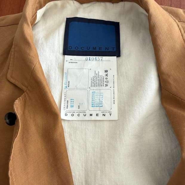 도큐먼트 래글런 블레이저