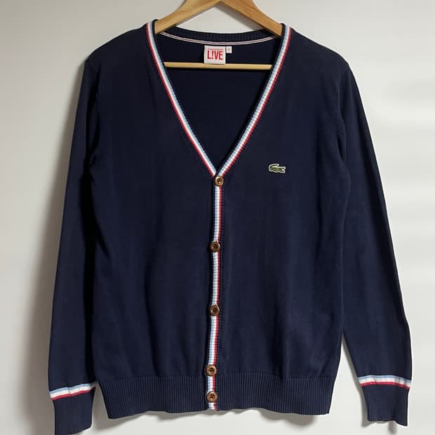 공용 라코스테 라이브 브이넥 니트 가디건 100