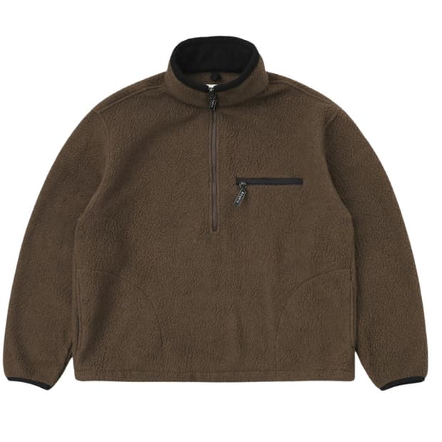 카키스 /  쉐르파 하프 집 풀오버 다크 브라운 / M