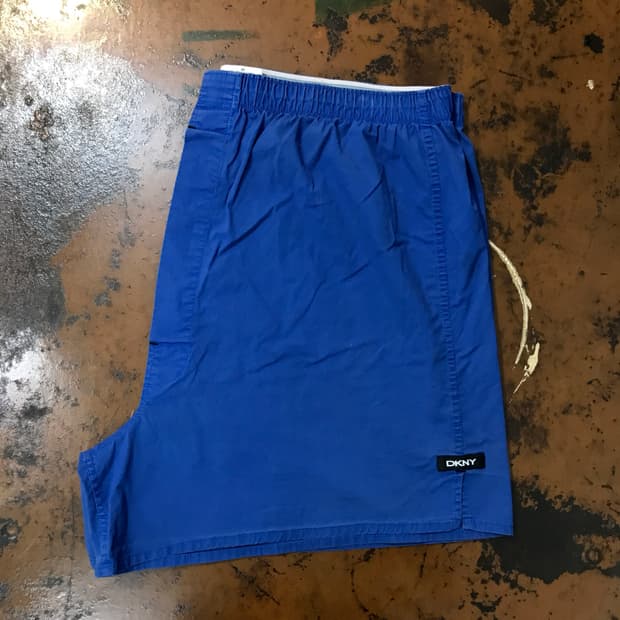 DKNY 블루 박서 숏 팬츠 허리 34
