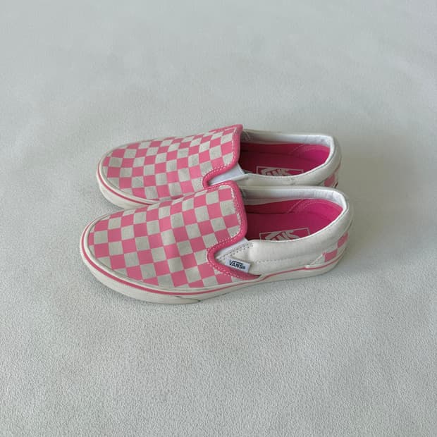 [220]반스(Vans) 체커보드 슬립온 핑크