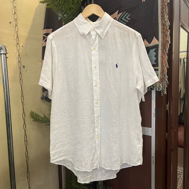 폴로 랄프로렌 린넨 반팔 셔츠 #csz973