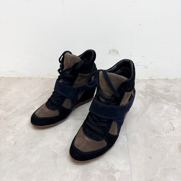 Ash 아쉬 스웨이드 하이탑 웨지 스니커즈