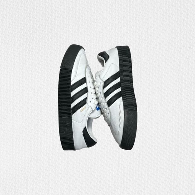 250 (W) 아디다스 삼바로즈 화이트 블랙 검