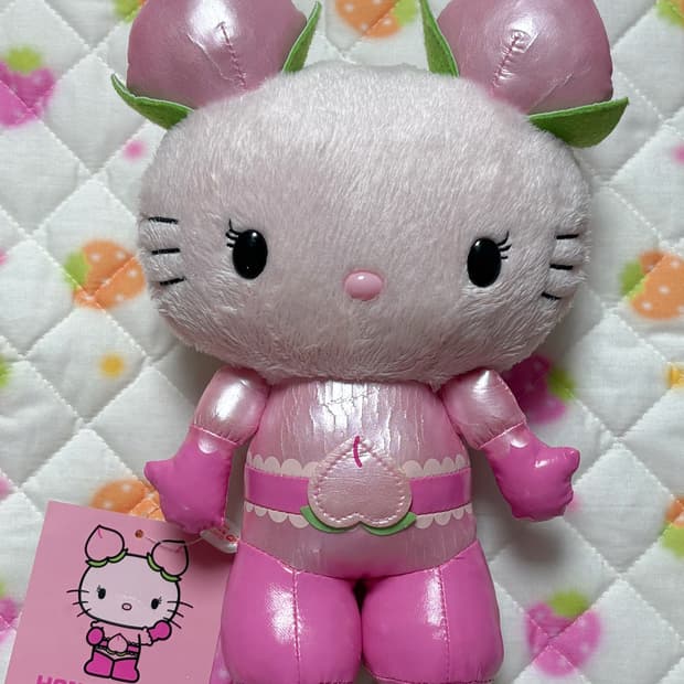레어/대장템) 산리오 헬로키티 허니모모 피치 복숭아 고전 키티 인형