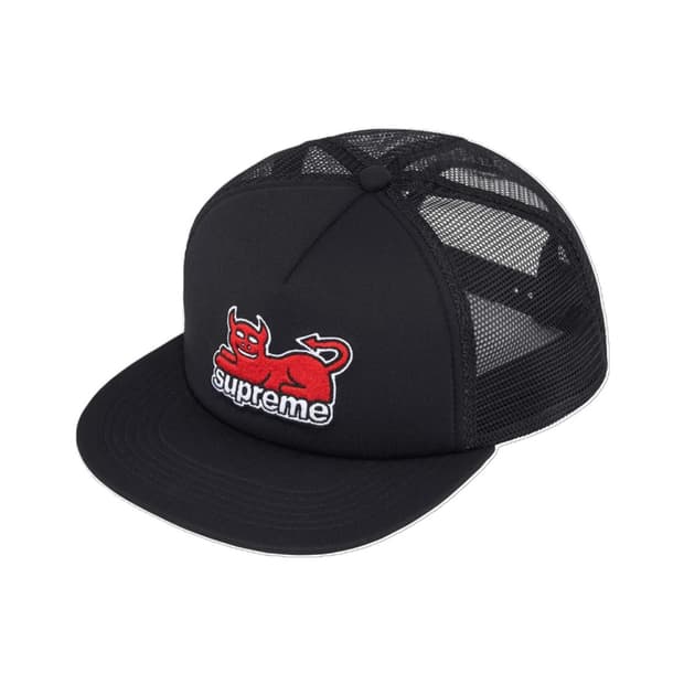 슈프림 x 토이 머신 메쉬 백 5-패널 블랙