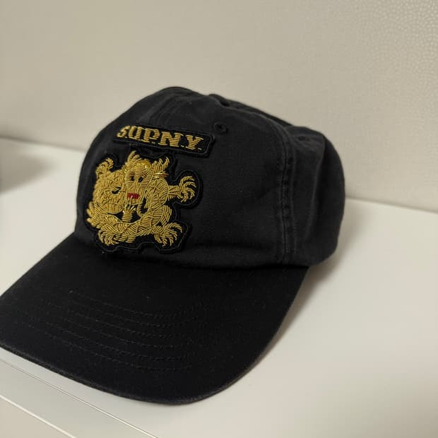 슈프림 불리온 드래곤 6-패널 블랙 - 25SS