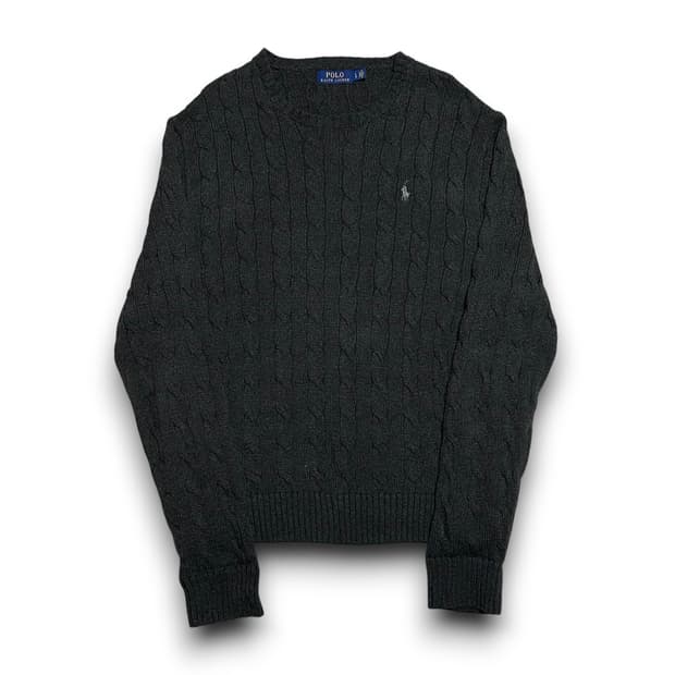 Polo Ralph Lauren 코튼 케이블 차콜 니트