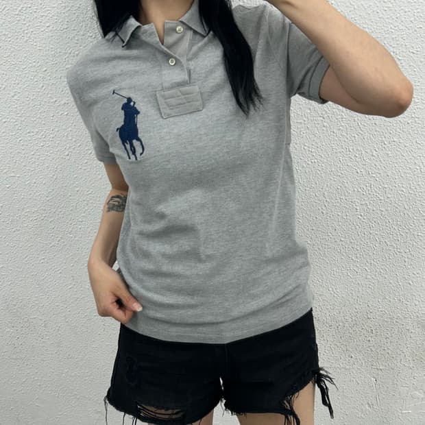 폴로 랄프로렌 네이비 빅포니 그레이 pk반팔 XS