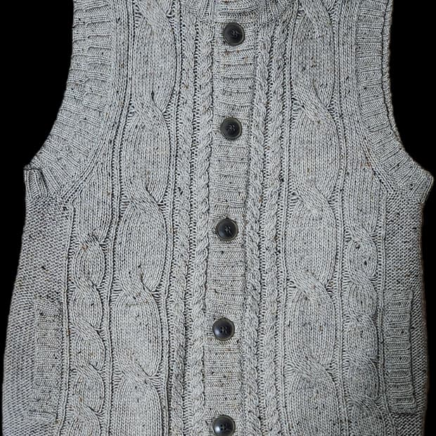 유니클로 카키베이지 니트 민소매 베스트 모리걸 하이넥 가디건