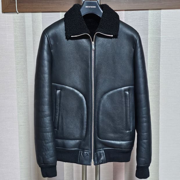 띠어리 시어링 레더 봄버 무스탕 자켓 S(95)