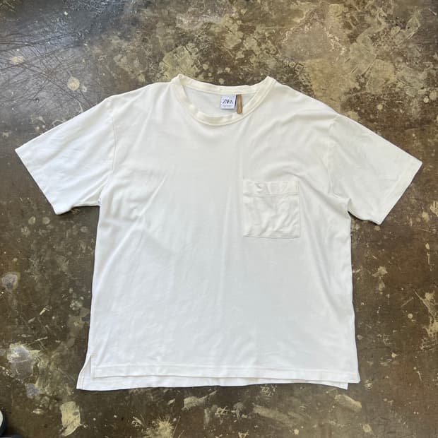 XL) ZARA 자라 포켓 반팔티 반팔 티셔츠