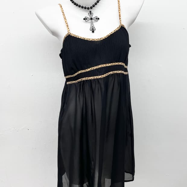 블랙 호피 라인 슬립