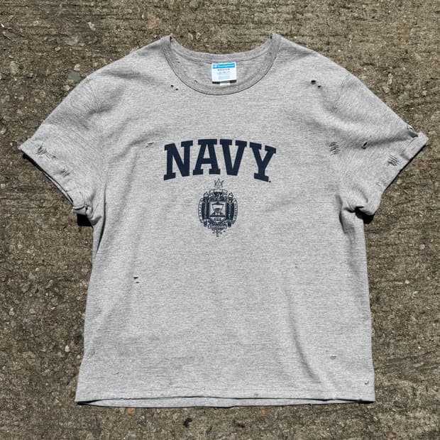 챔피온xNAVY 미해군 티셔츠 커스텀