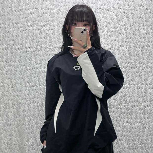 나이키 올드스쿨 빈티지 오레오 바람막이 웜업 L C11311