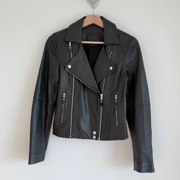 PAIGE 리얼 레더 라이더자켓(TALON ZIP)