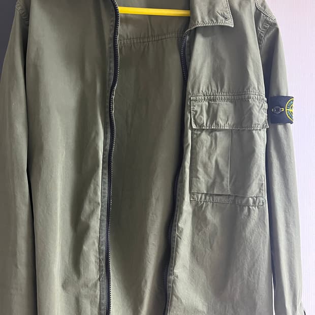 스톤아일랜드 카키 셔츠 자켓