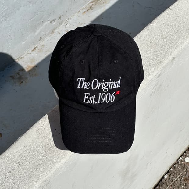 [F] 뉴발란스 1906 로고 블랙 볼캡 모자