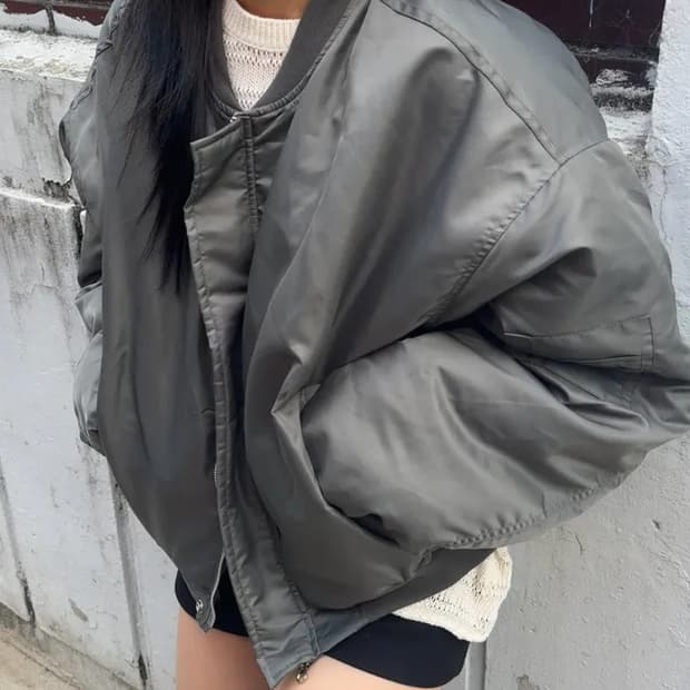 오버 항공점퍼 패딩