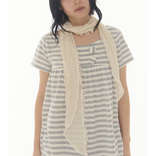 익스파이어드걸 스카프 Lily scarf Cream