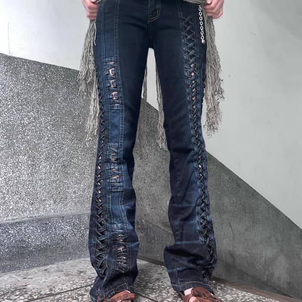 CUPPY'S lace up jeans 