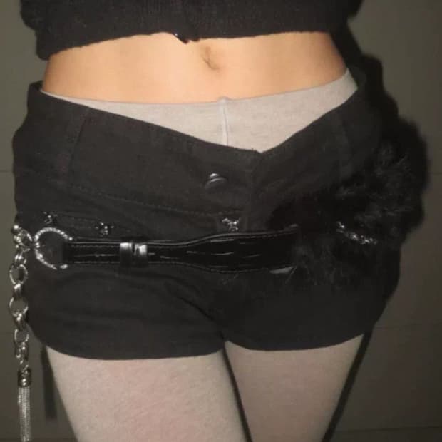 블랙 퍼벨트 fur belt