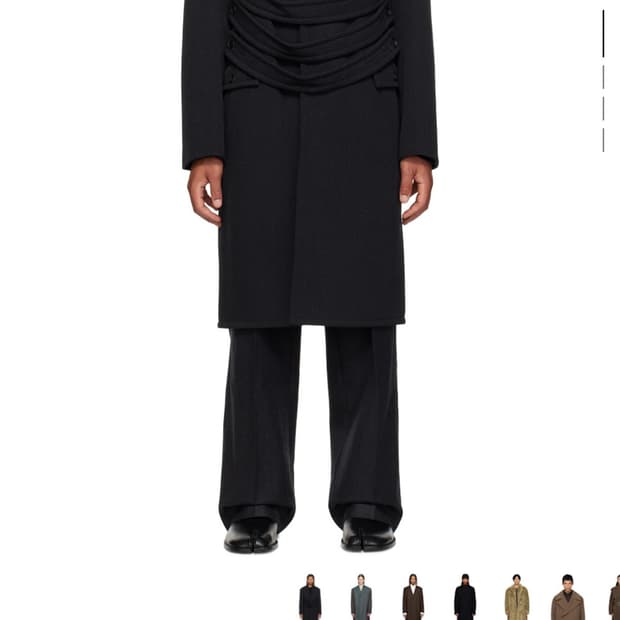 [52] t/sehne 블랙 버진울 코트