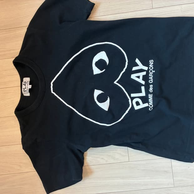 꼼데가르송 플레이 셔츠 여자 라지