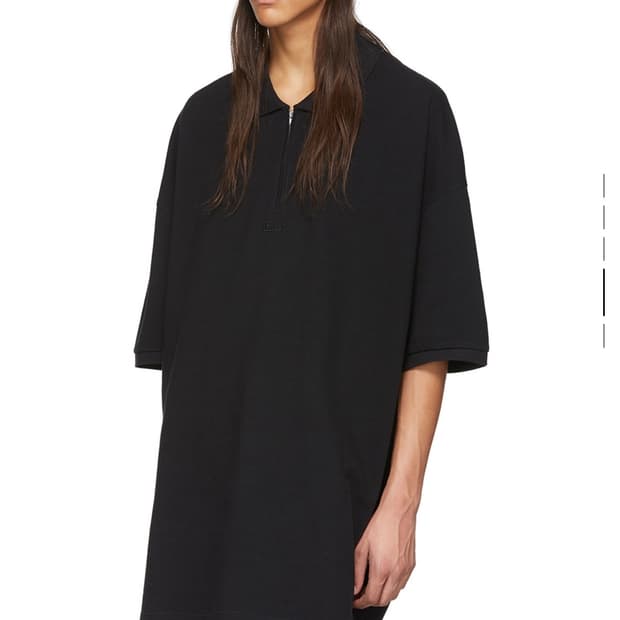 랜덤아이덴티티 블랙 컷아웃 폴로 셔츠