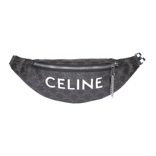 CELINE 셀린 브라운 트리오페 로고 벨트 백