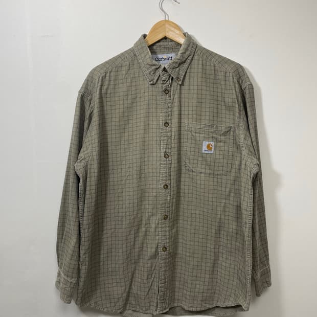 칼하트Carhartt 코듀로이 체크 셔츠 L - S34