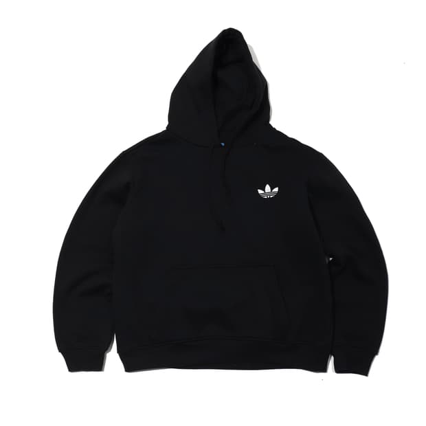 ADIDAS 블랙 기모 파이어버드 후드 티셔츠 size M