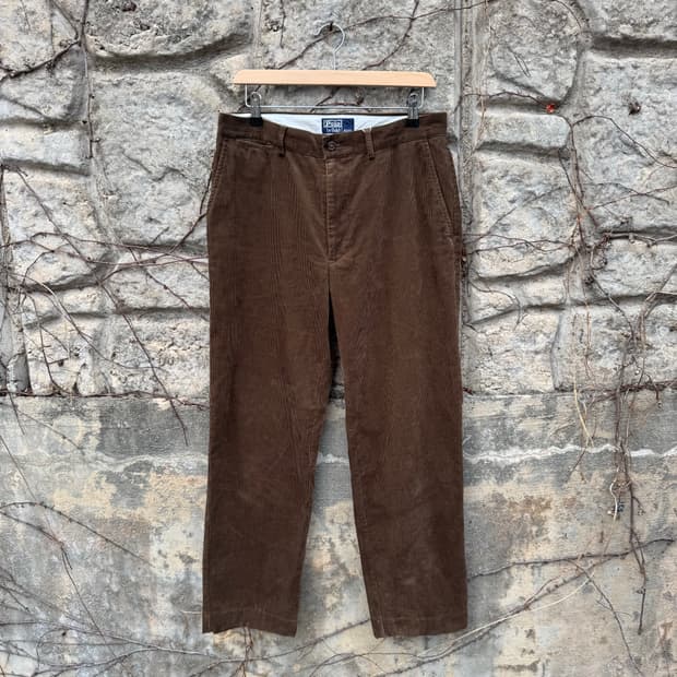 폴로 랄프로렌 빈티지 코듀로이 치노 팬츠 브라운 32