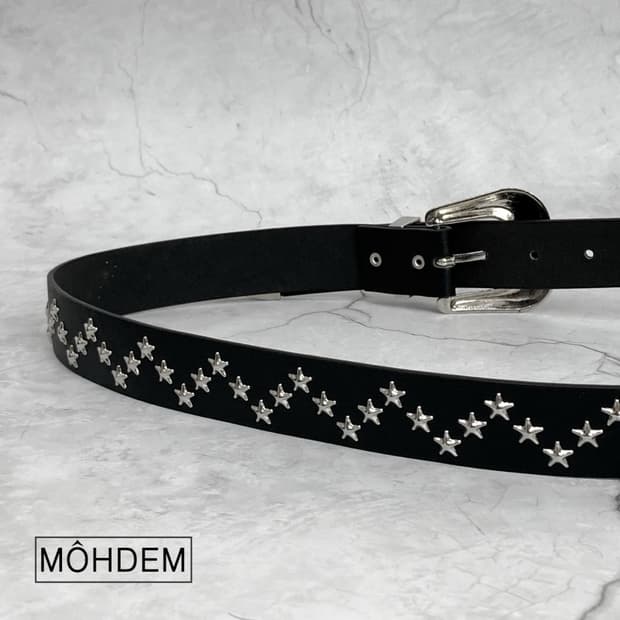 [Unisex] 웨스턴 스타 스터드 벨트