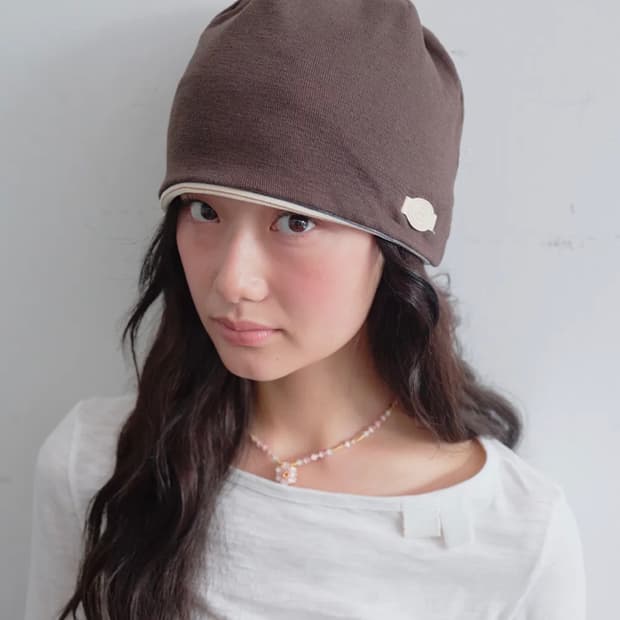 무음 리버시블 플립 비니