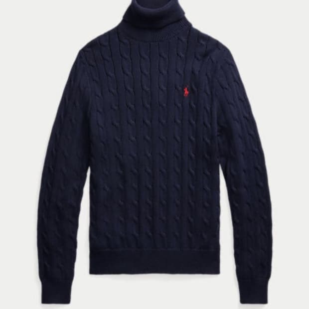 폴로 터틀넥 니트 맨즈 xs 네이비