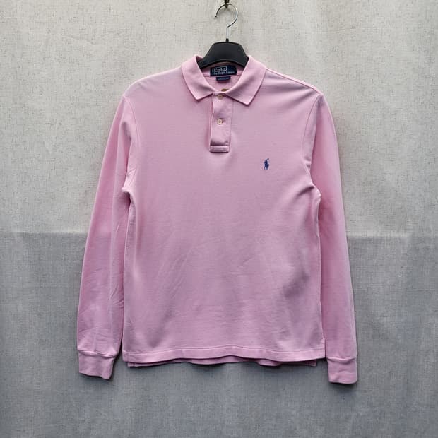 폴로 랄프로렌 핑크색 긴팔 폴로셔츠