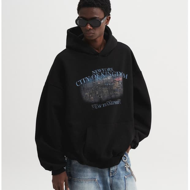 DNSR 킹덤 오버핏 후드티